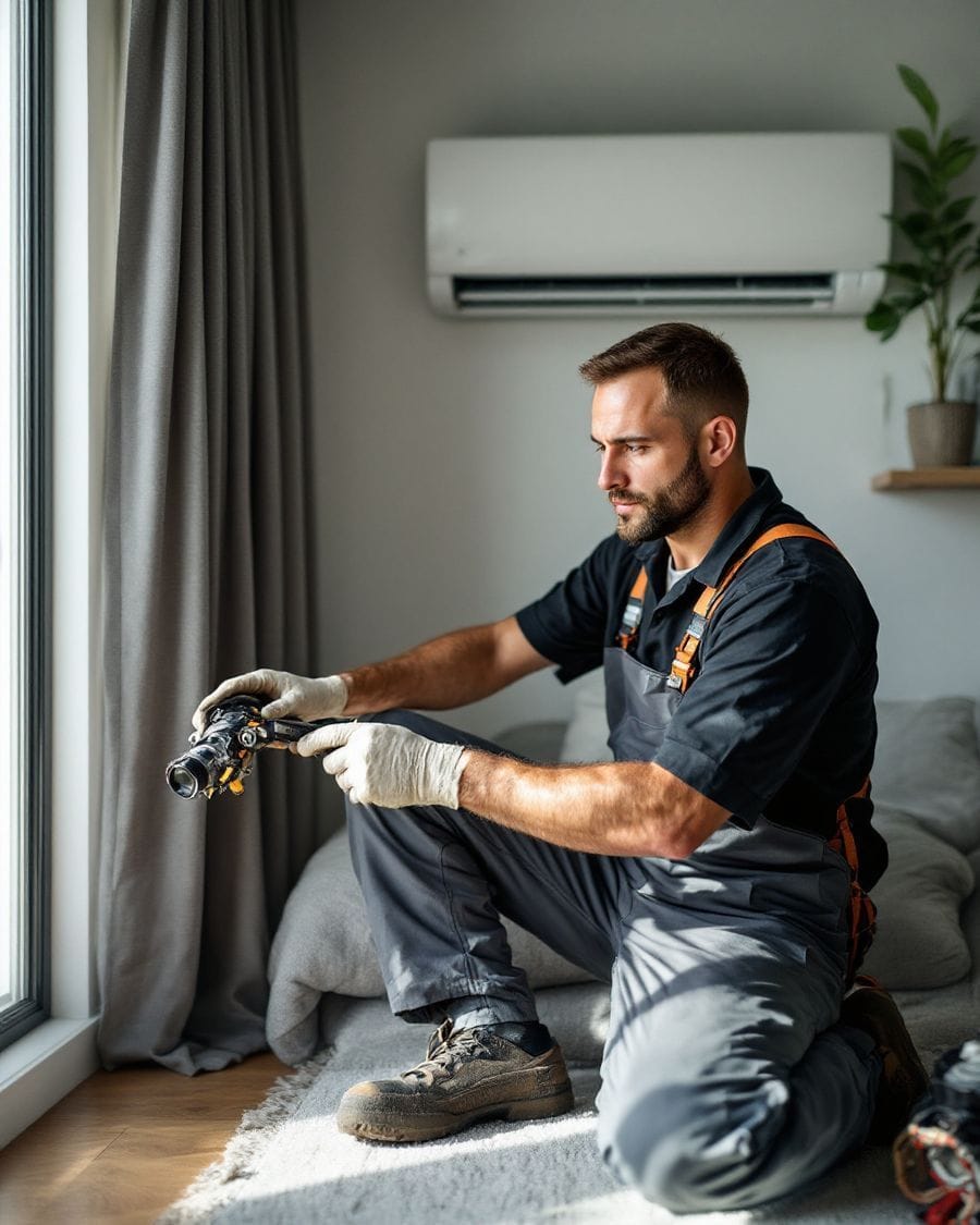 Carr_trabajando1 Nuestro técnico de servicio Carrier en Fuenlabrada